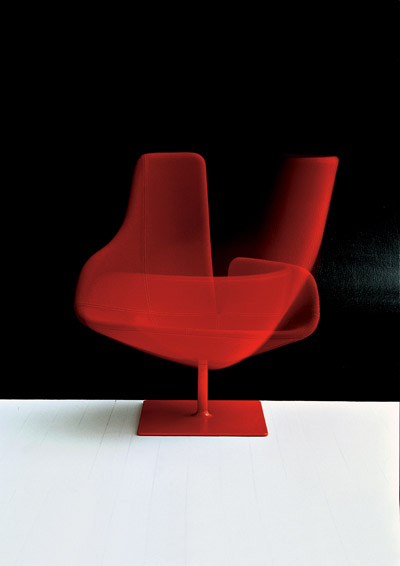 Patricia Urquiola. Fjord Armchair and Foot Stool. 2002