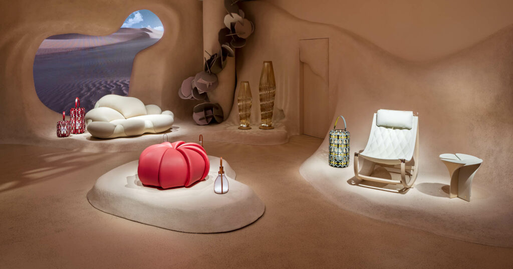 Louis Vuitton Objets Nomades installation at 2021 Design Miami